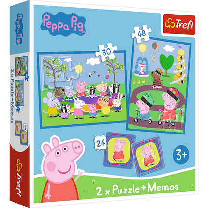 Trefl Set puzzle Peppa Pig cu cartonașe memo
