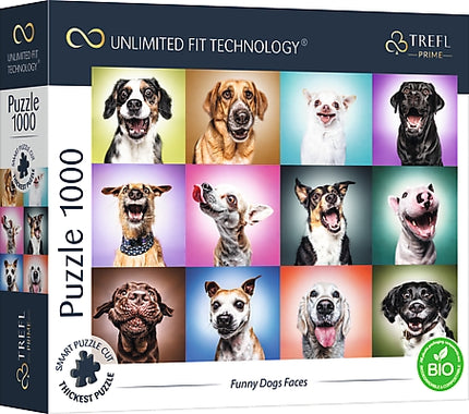 Trefl Prime Puzzle Funny Dogs Faces, 1000 piese