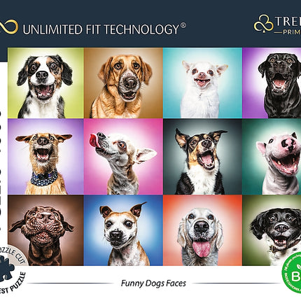 Trefl Prime Puzzle Funny Dogs Faces, 1000 piese
