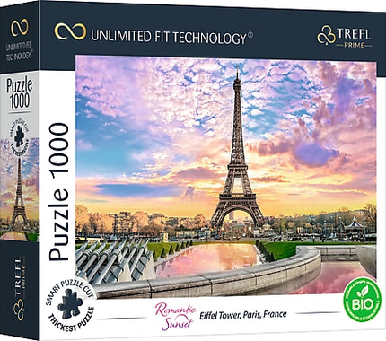 Puzzle Trefl Prime Romantic Sunset Eiffel Tower, 1000 piese