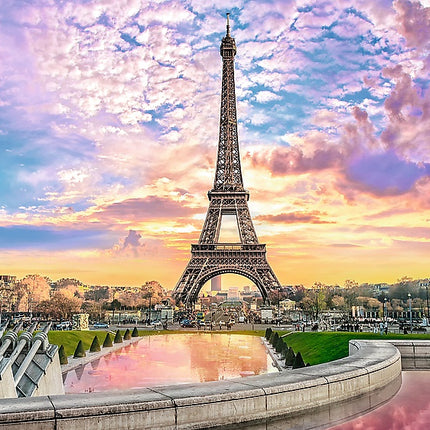 Puzzle Trefl Prime Romantic Sunset Eiffel Tower, 1000 piese