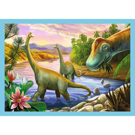 Trefl Puzzle Dinozauri Set 4 în 1, 12 15 20 24 piese