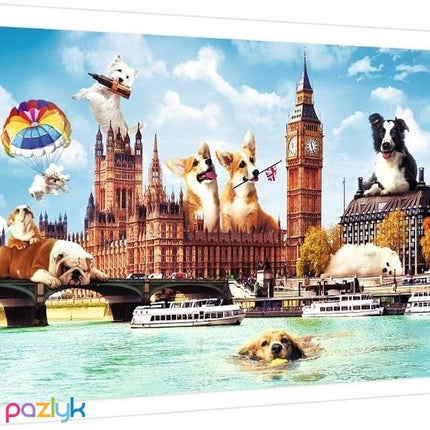 Trefl Puzzle Câini în Londra 1000 piese