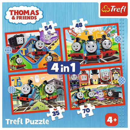 Trefl Thomas & Friends Puzzle Set 4 în 1 Thomas
