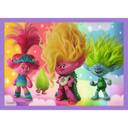 Trefl Trolls Puzzle Set 4 în 1