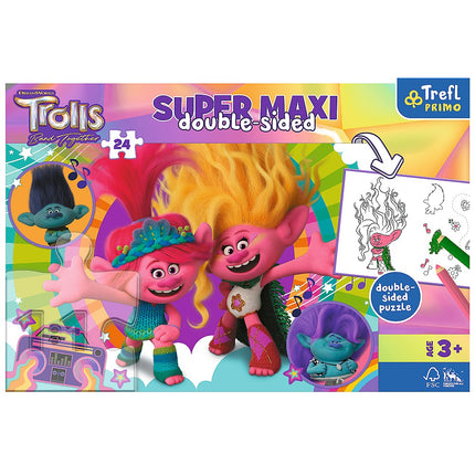 Trefl Trolls Puzzle Super Maxi, 24 piese