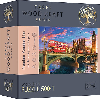 Trefl Puzzle din lemn Palace Of Westminster Big Ben London 500+1 piese