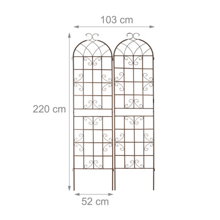 Spalier 220 cm set de 2 maro