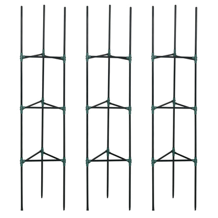Steel garden trellis supports for climbing plants, set of 3