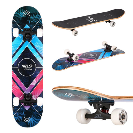 Skateboard Triangel, punte durabilă, roți netede