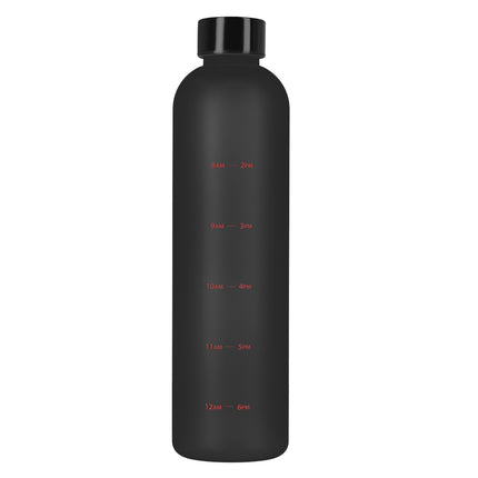 Sticlă de apă Tritan, neagră, rezistentă la scurgeri, 1L