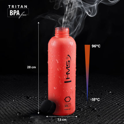Sticla cu apa Tritan, rosu, 1000 ml