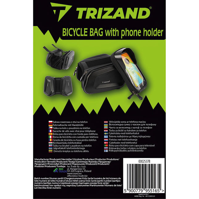 Trizand 25378 Husa pentru bicicleta cu carcasa pentru telefon