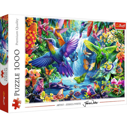 Puzzle cu colibri tropicali, 1000 de piese pentru adulți