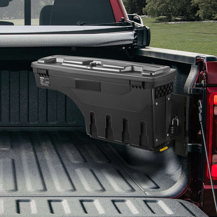 Truck Bed Wheel Well Tool Box, Waterproof, Lockable, 6.6 Gal