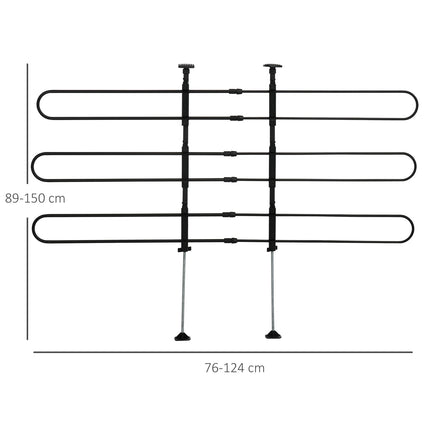 Adjustable universal divider for car trunks, steel, 89-150X76-124 cm