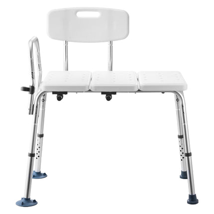 Tub Transfer Bench, 400 lb, Height Adjustable, Arm, Backrest