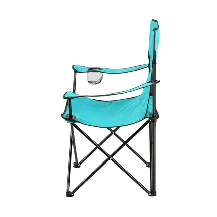 Scaun de camping pliabil turcoaz – Ușor, portabil