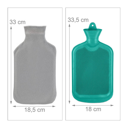 Sticlă de apă caldă turcoaz cu capac, 1,5 L