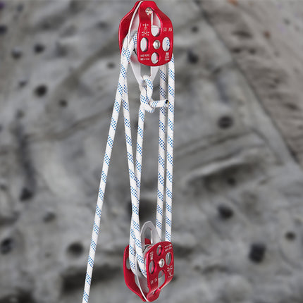 Twin Sheave Block and Tackle, 1/2 In x 200 Ft, 7700 Lb