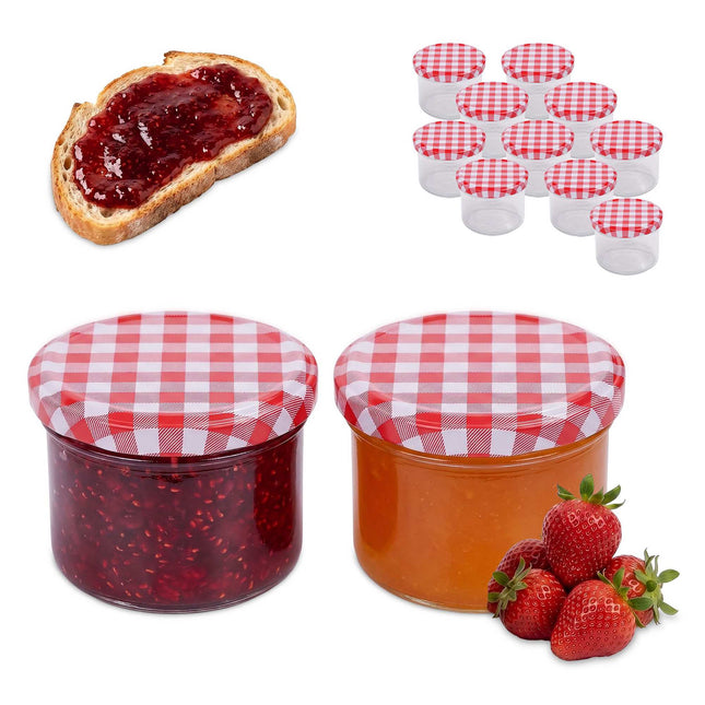 Borcane de dulceață cu închidere prin răsucire, set 220 ml, dop ermetic cu filet