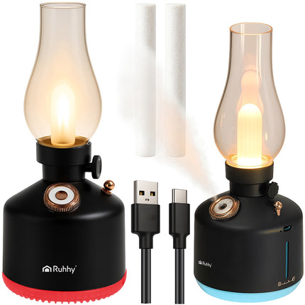 Umidificator de aer USB și lumină de noapte, 280 ml, 14 LED-uri RGB