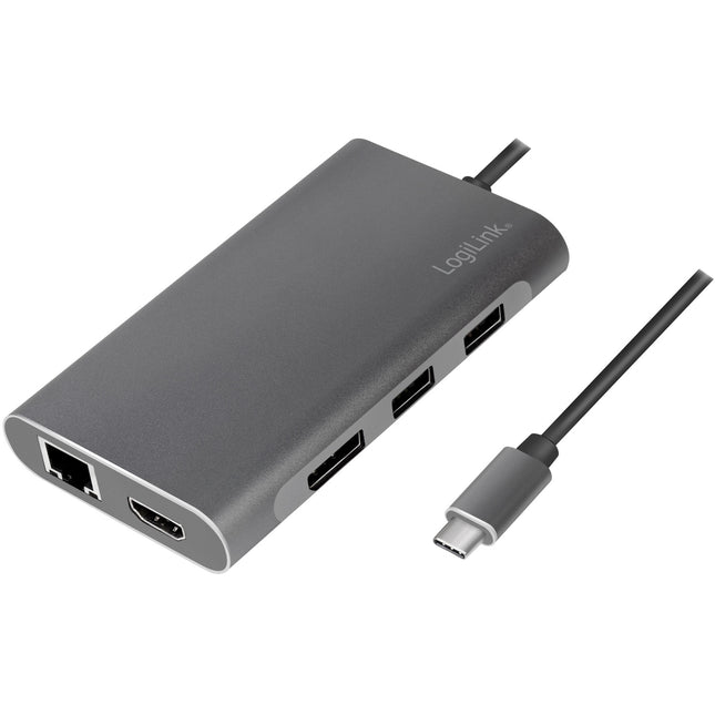 USB-C Dock 8-in-1 HDMI/DP/RJ45/USB/USB-C 100W