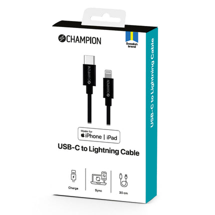 USB-C to Lightning Cable 30cm Black