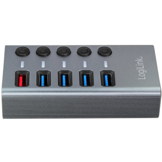 USB hub 4+1 port with separate On/Off buttons USB 3.2 Gen 1
