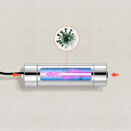 UV Water Purifier 8W, 1 GPM, 220V, Stainless Steel
