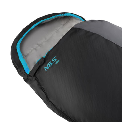 Sac de dormit ultra usor, negru-mentata, compact
