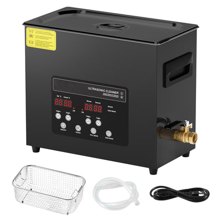Ultrasonic Cleaner 6L, 40kHz 180W, Heater & Timer