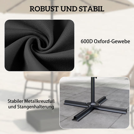 Suport de bază pentru umbrelă, capacitate 80 kg, negru, rezistent la intemperii