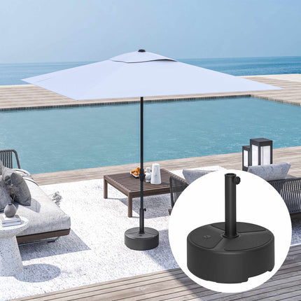 Suport de bază pentru umbrelă, HDPE, 20 kg, compatibil cu tije de 38-48 mm