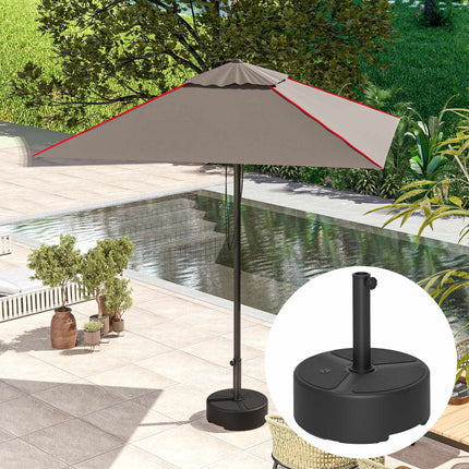 Suport de bază pentru umbrelă, HDPE, 20 kg, compatibil cu tije de 38-48 mm