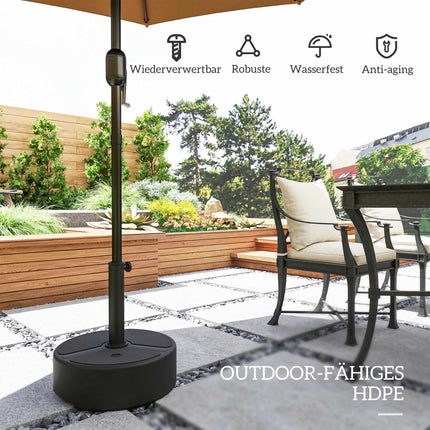 Suport de bază pentru umbrelă, HDPE, 20 kg, compatibil cu tije de 38-48 mm