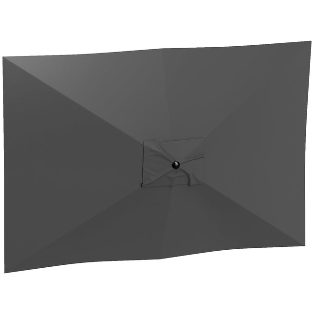 Copertină de schimb pentru umbrelă, 200x300 cm, UV 50+, gri închis