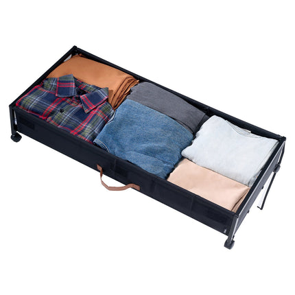 Underbed Storage Bins With Wheels, Clear Lid, 2 Pack