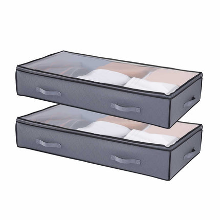 Underbed Storage Containers, Clear Lid, 90L, 6-Pack