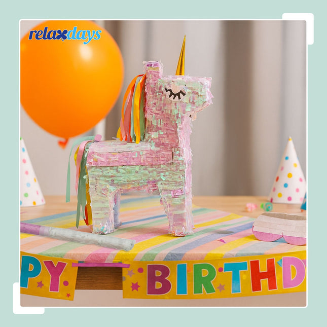 Set de piñata Unicorn cu băț și mască