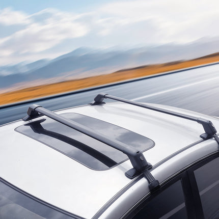 Universal Bare Roof Rack Cross Bars, Aluminum, Locking