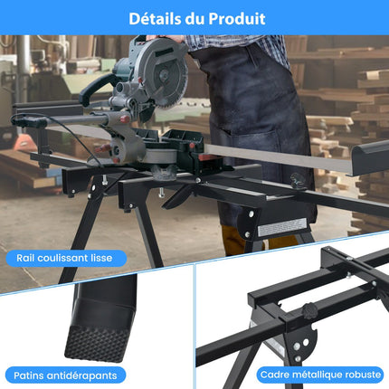 Suport universal pliabil pentru ferăstrău circular, extensibil 150 kg