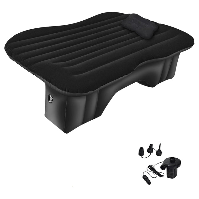 Saltea pneumatica universala gonflabila cu pompa electrica 142x91x48cm neagra