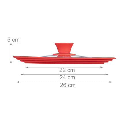 Capac universal pentru oală 22-26 cm Silicon