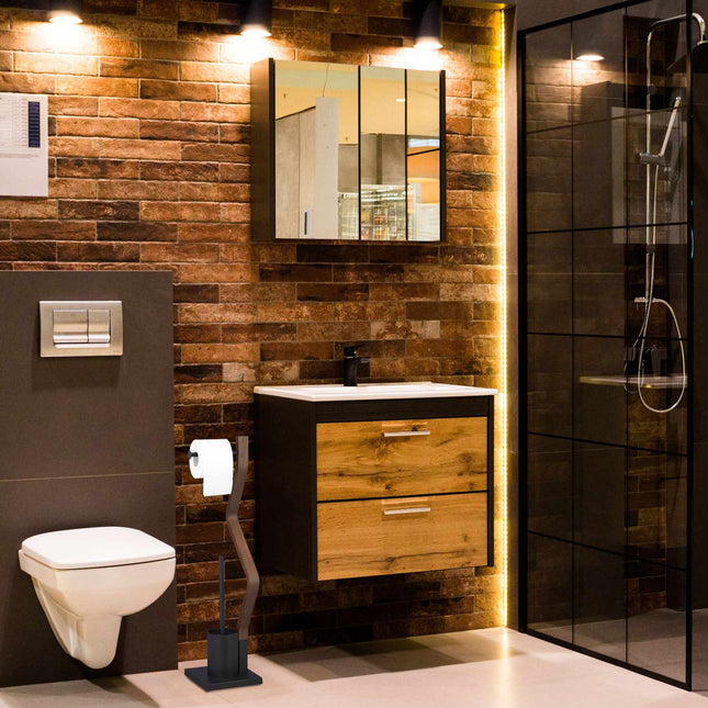 Set WC vertical în negru