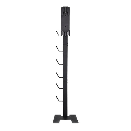 Vacuum Stand Holder, Steel Base, 6 Hooks, Black