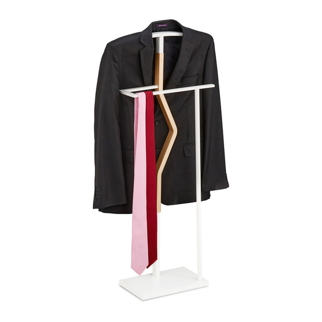 Suport pentru costum de valet alb