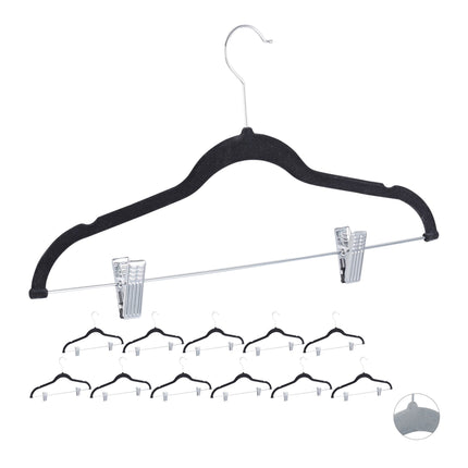 Umeraș din catifea cu cleme set de 12