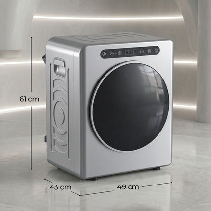 Uscător de rufe cu ventilație 5 kg, 1000 W, compact, argintiu