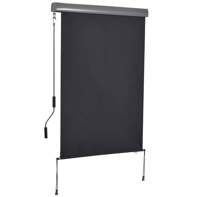 Copertina verticala Balcon Protectie vant si ecran de confidentialitate, manivela, poliester + aluminiu, 100X140Cm
